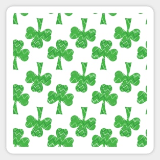 Im Wearing Green, St. Patricks day, chevron pattern in shamrock Sticker